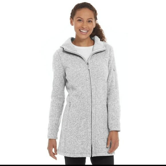 llbean sweater fleece coat